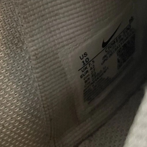 Nike Mens White Air Force One AF1 Shoes 10 Minimal Creasing Fair Condition - Picture 10 of 10